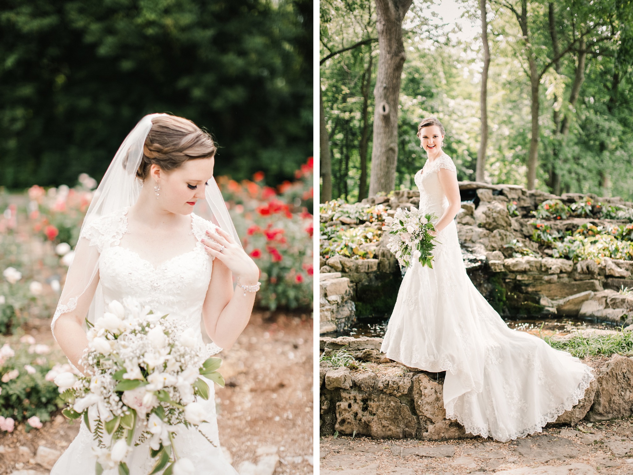 Bride in the park by Springfield MO Wedding Photographers Turner Creative