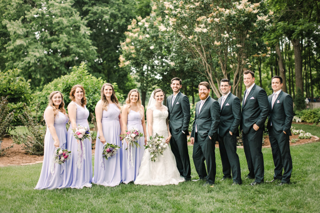 Bridal party at Nathaniel Greene Park by Springfield MO Wedding Photographer Turner Creative.